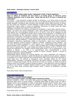 Leggi la rassegna del 4 marzo 2015