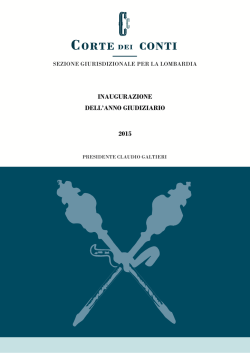INAUGURAZIONE DELL`ANNO GIUDIZIARIO 2015