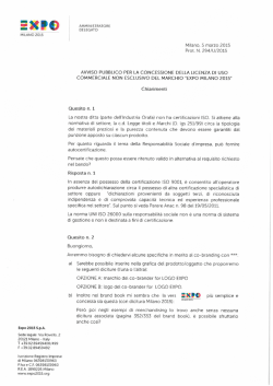 II Tranche Risposte ai quesiti Concessione Marchio