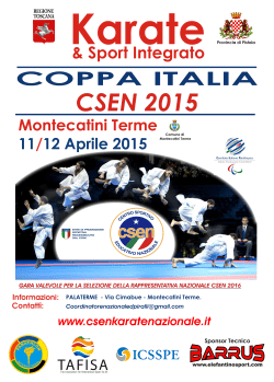 coppa italia karate csen 2015