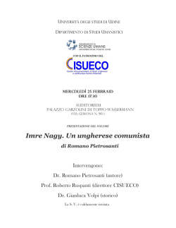 Imre Nagy. Un ungherese comunista
