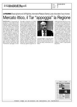 Mercato ittico, il Tar “appoggia” la Regione