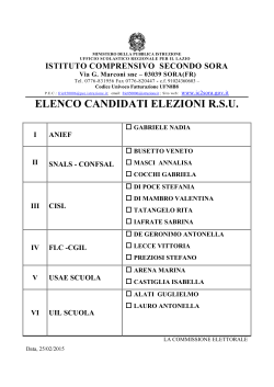 elenco candidati elezioni rsu i anief