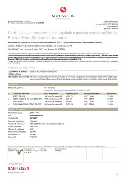 Certificato con protezione del capitale e partecipazione su Nestlé