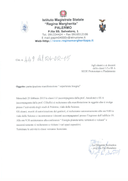 Partecipazione Manifestazione "Esperienza Insegna"