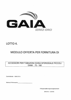 Modulo offerta - lotto 4