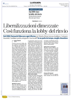 Il difficile &egrave; liberalizzare