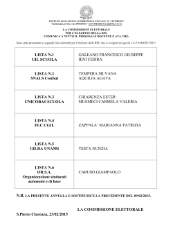 Lista candidati(leggi in pdf) - ICS Elio Vittorini San Pietro Clarenza