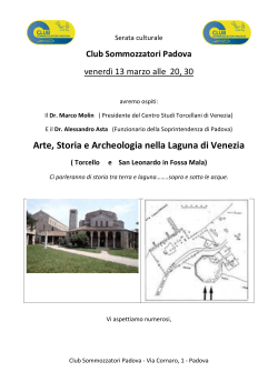 Serata Arte Storia e Archeologia nella laguna di Venezia