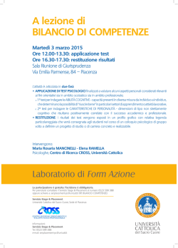 Locandina - Università Cattolica del Sacro Cuore