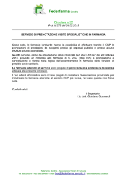 servizio di prenotazione visite specialistiche in farmacia
