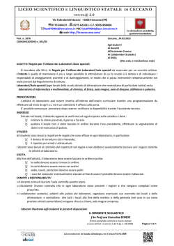 c261-norme utilizzo laboratori - Il Liceo Scientifico e Linguistico di
