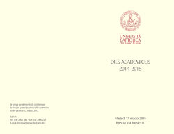 Il pieghevole - Universit&agrave; Cattolica del Sacro Cuore