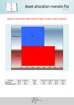 Ipotesi di allocazione delle risorse in base a studi di analisi statistica