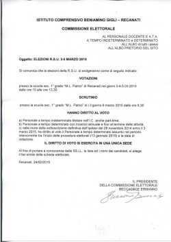 indizione elezioni - ic gigli recanati