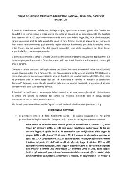 ordine del giorno - Comitato Balneari Liguria