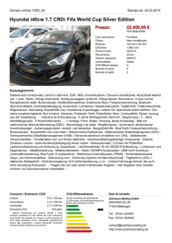 Hyundai i40cw 1.7 CRDi Automatik Fifa World Cup Edition Prezzo