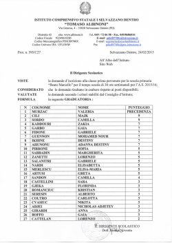 Graduatoria - istituto comprensivo 1 &ldquo;tomaso albinoni&rdquo;