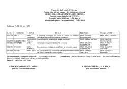 Psicologia clinica - Università di Palermo