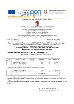 Graduatoria provvTutorPONC1