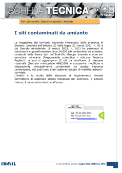 I siti contaminati da amianto