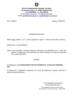 pubblicazione graduatoria definitiva ata iii fascia