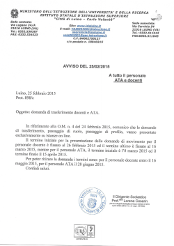 Avviso domande di trasferimento del 25/02/2015 in formato pdf