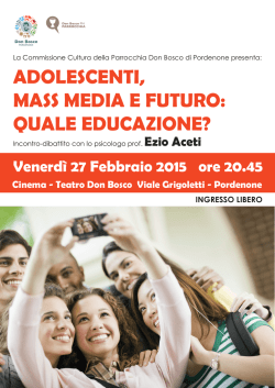 adolescenti, mass media e futuro: quale educazione?
