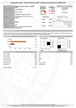 Gruppo Banca Sella - Scheda Informativa OICR : Fidelity European