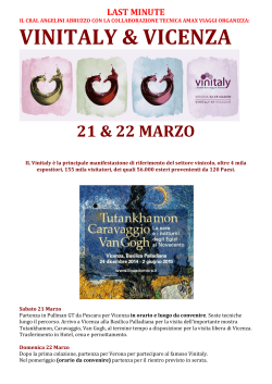 vinitaly & vicenza 21 & 22 marzo
