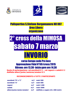 Invorio (NO) - Cross - Atletica Val Pellice