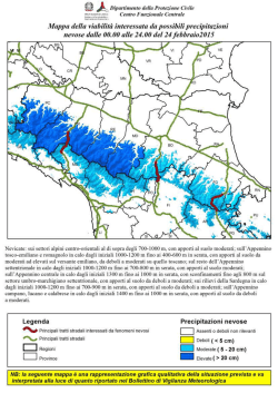 Dip. Protezione Civile - Mappa del 24 febbraio 2015