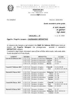 A tutti docenti Ai genitori Agli alunni