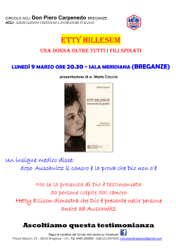 ETTY HILLESUM - ACLI Vicenza