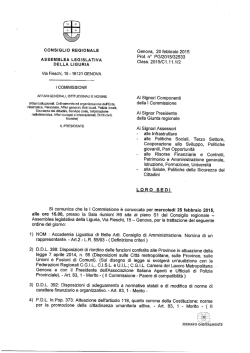 I^ Commissione del 25 febbraio p
