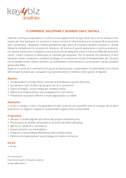 e-commerce: sviluppare il business con il digitale