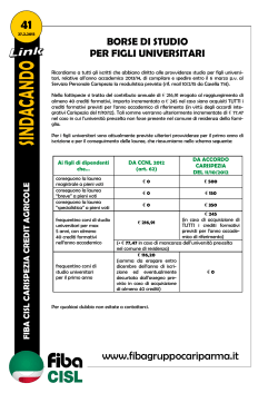 Sindacando Link 41 - Fiba Gruppo Cariparma