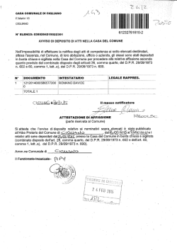 24/02/2015 avviso di deposito atti nella casa del comune.