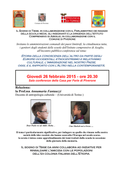 Incontro pubblico-conferenza antropologia culturale
