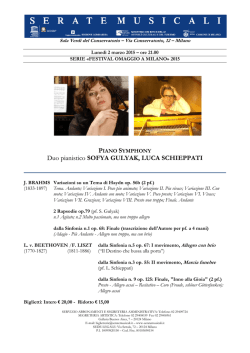 Duo pianistico SOFYA GULYAK, LUCA SCHIEPPATI