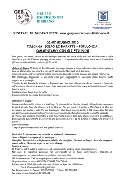 Golfo di Baratti-Populonia - Gruppo Escursionisti Bibbiano