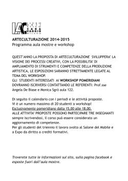 Calendario attività - Liceo artistico statale Caravaggio