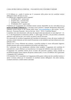 comunicato - Ordine degli Avvocati di Treviso