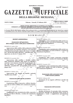 GAZZETTA UFFICIALE DELLA REGIONE SICILIANA – PARTE I n