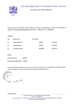 Università degli Studi “G. d`Annunzio” Chieti