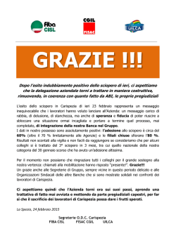 il comunicato - Fiba Gruppo Cariparma