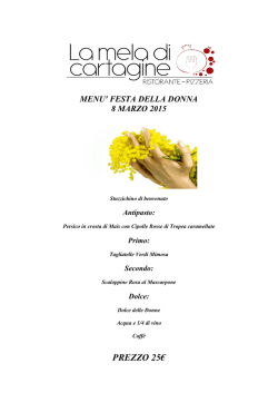 menù - La mela di Cartagine