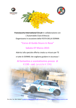 Scarica la locandina - Automobile Club Brescia