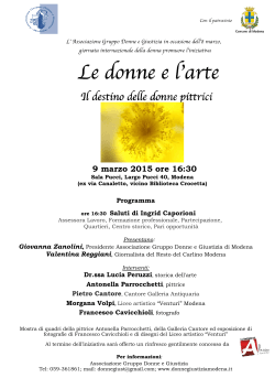 locandina 9 marzo 2015 - Gruppo Donne e Giustizia di Modena