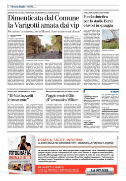 Dimenticata dal Comune la Varigotti amata dai vip